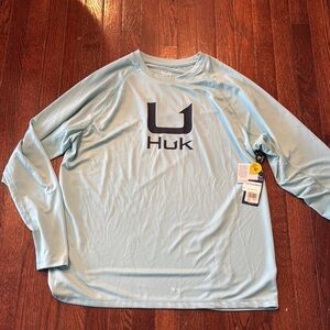 Huk Men's Sky Blue Long Sleeve Tee